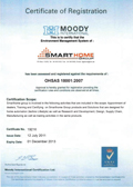 Smart Home Group OHSAS 18001:2007 OHSAS 18001:2007