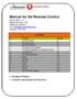 Manual for Remote Control v.1.0 Manual for Remote Control v.1.0