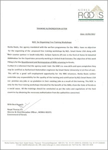 India Training Authorization Letter India Training Authorization Letter